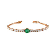 Center Emerald Tennis Bracelet - HIBA JABER