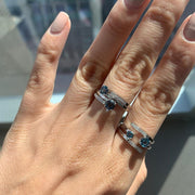 Ceylon Duo Rings - Blue - HIBA JABER