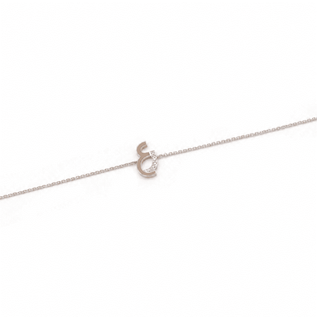 Chain Bracelet with Two Letters ر ع - HIBA JABER