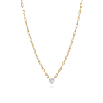 Load image into Gallery viewer, Chained Up Heart Diamond Necklace 0.71ct - HIBA JABER
