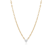 Chained Up Heart Diamond Necklace 0.71ct - HIBA JABER