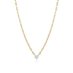 Load image into Gallery viewer, Chained Up Heart Diamond Necklace 0.71ct - HIBA JABER
