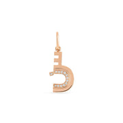 Charm Pendant With Two Letters/ One Set in diamonds - HIBA JABER