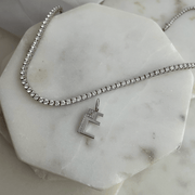 Charm Pendant With Two Letters/ One Set in diamonds - HIBA JABER