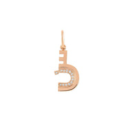 Charm Pendant With Two Letters/ One Set in diamonds - HIBA JABER