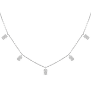 Choker with Hanging Oval Cut Diamonds - HIBA JABER