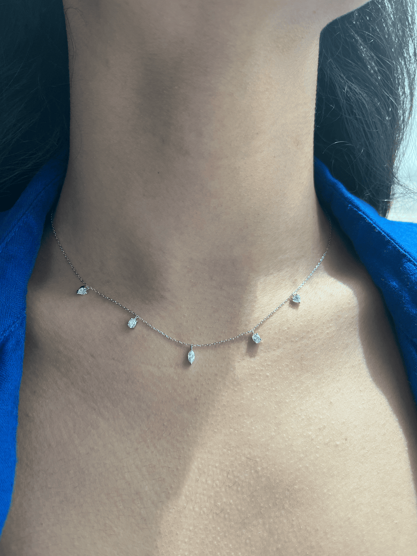 Choker with Multi - Shaped Diamond Choker - HIBA JABER