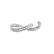 Cropped Infinity Band Ring - White Gold - HIBA JABER