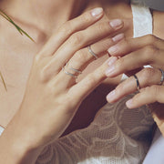 Cropped Infinity Band Ring - White Gold - HIBA JABER