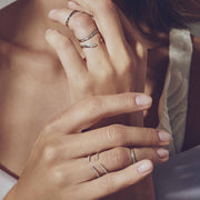 Cropped Infinity Band Ring - White Gold - HIBA JABER