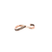 Cropped Infinity Band Ring - White Gold - HIBA JABER