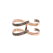 Cropped Infinity Double Banded Ring - HIBA JABER
