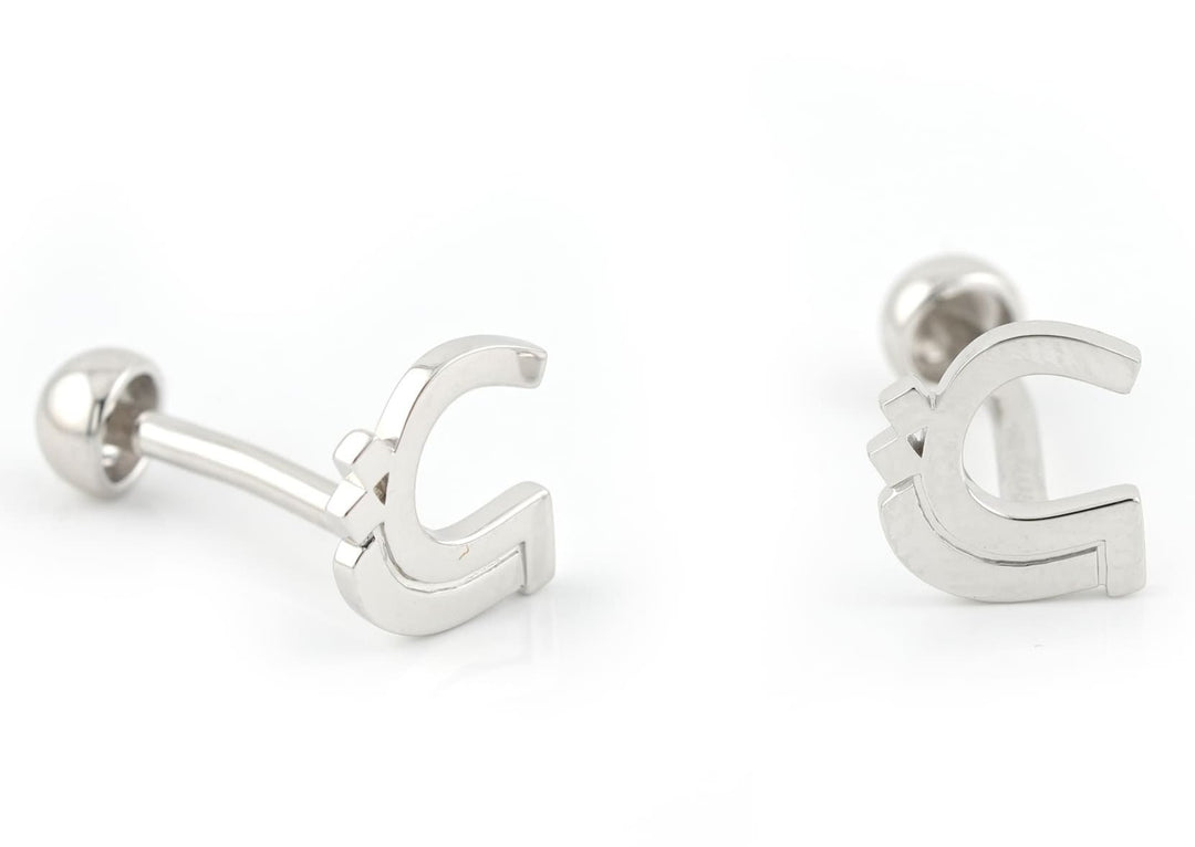Cufflink for Men Two Letters - HIBA JABER