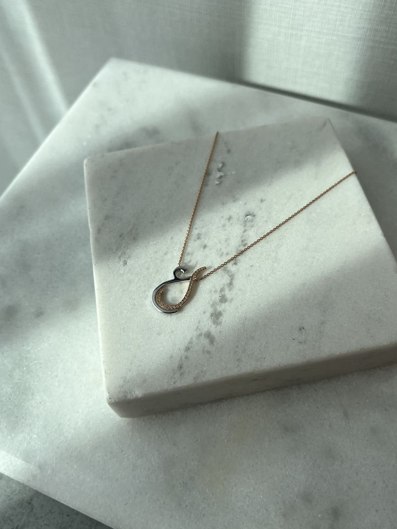 Custom Logo Necklace - Letter 3ein & Laam - HIBA JABER