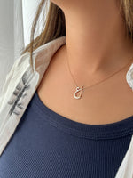 Load image into Gallery viewer, Custom Logo Necklace - Letter 3ein &amp; Laam - HIBA JABER