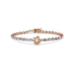 عرض الصورة في المعرض، Customized Multi Colored Sapphire Gemstone Bracelet - HIBA JABER