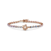 Customized Multi Colored Sapphire Gemstone Bracelet - HIBA JABER