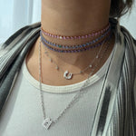 Load image into Gallery viewer, Customized necklace with hanging diamonds - HIBA JABER
