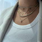 Load image into Gallery viewer, Customized necklace with hanging diamonds - HIBA JABER
