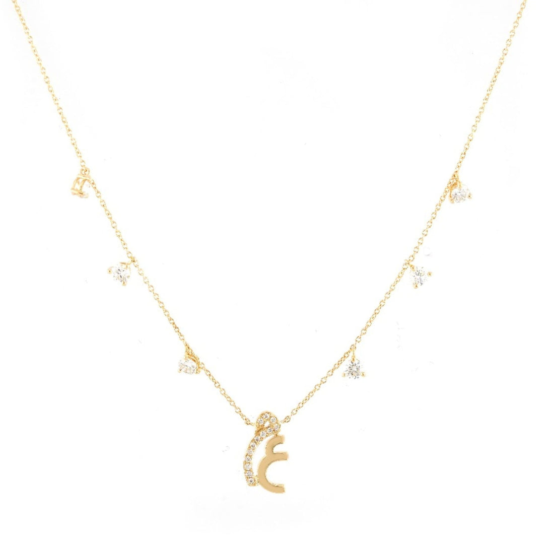 Customized necklace with hanging diamonds - HIBA JABER