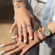 Customized Sapphire Gemstone Bracelet with Letters - HIBA JABER