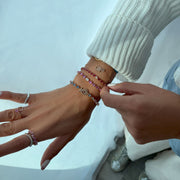 Customized Sapphire Gemstone Bracelet with Letters - HIBA JABER