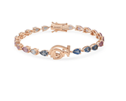 Customized Sapphire Gemstone Bracelet with Letters - HIBA JABER