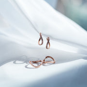 Dainty Infinity Hoop Set / Large - HIBA JABER