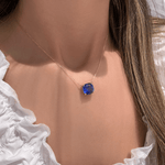 Load image into Gallery viewer, Dark Blue Sapphire Necklace / 4.29cts - HIBA JABER
