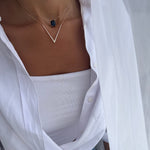 Load image into Gallery viewer, Dark Blue Sapphire Necklace / 4.29cts - HIBA JABER
