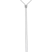 Diamond Cluster T - shape Adjustable Necklace - HIBA JABER