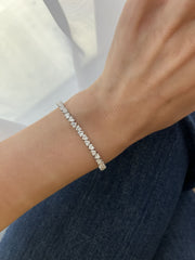 Diamond Heart Tennis Bracelet 0.18ct Each - HIBA JABER