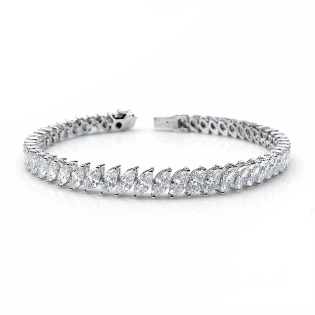 Diamond Marquise Tennis Bracelet 0.24ct Each - HIBA JABER