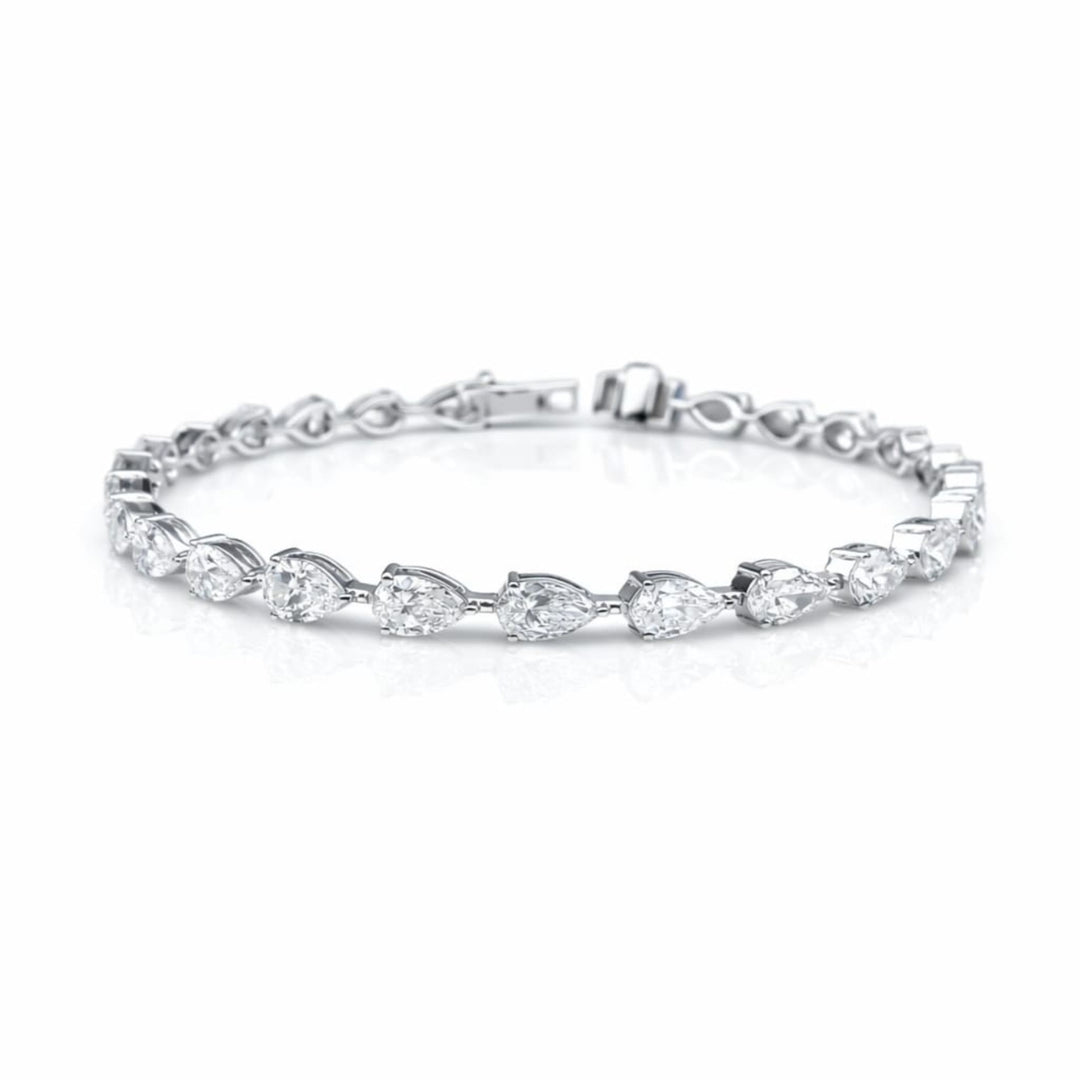 Diamond Pear Tennis Bracelet 0.24ct each - HIBA JABER