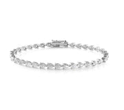 Diamond Pear Tennis Bracelet - HIBA JABER