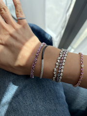 Diamond Pear Tennis Bracelet - HIBA JABER