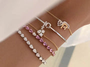 Diamond Pear tennis Bracelet - HIBA JABER