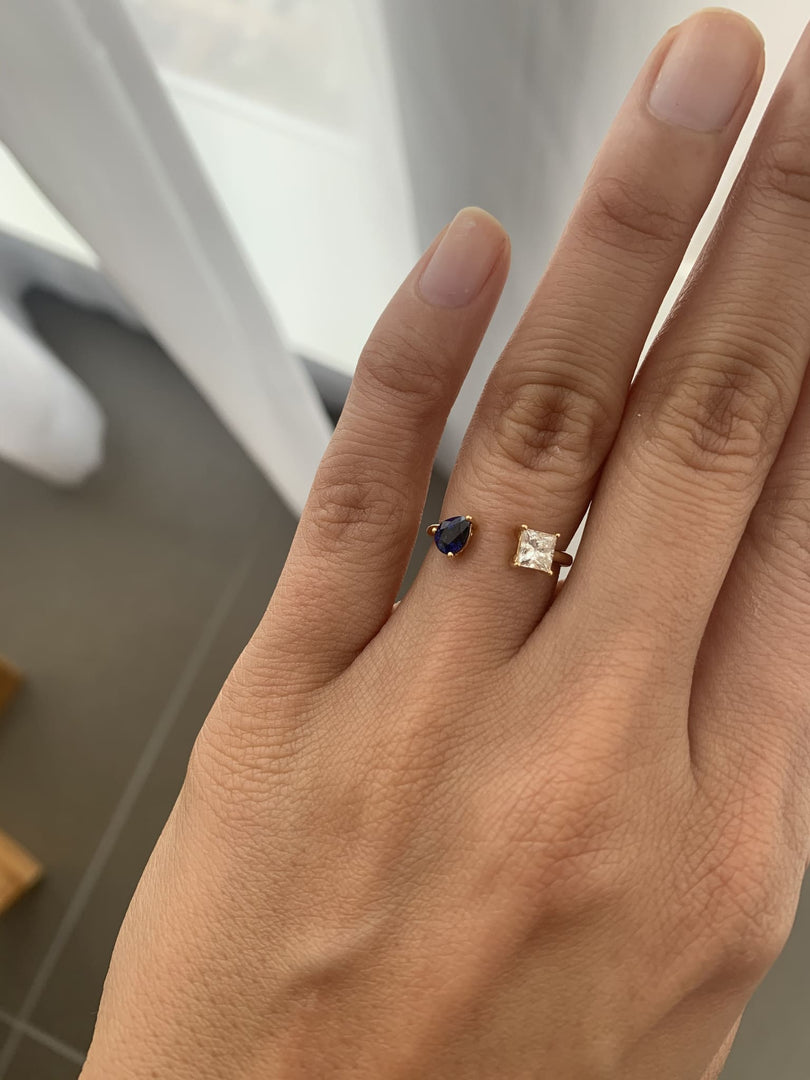 Diamond & Sapphire Ring - HIBA JABER