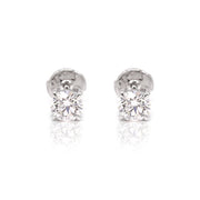Diamond Solitaire Earrings/ 0.5ct - HIBA JABER