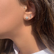 Diamond Solitaire Earrings/ 0.5ct - HIBA JABER