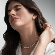 Diamond Solitaire Earrings/ 0.5ct - HIBA JABER