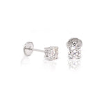 تحميل الصورة في عارض المعرض, Diamond Solitaire Earrings/ 0.6ct - HIBA JABER
