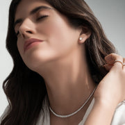 Diamond Solitaire Earrings/ 0.6ct - HIBA JABER