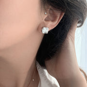 Diamond Solitaire Earrings/ 0.6ct - HIBA JABER
