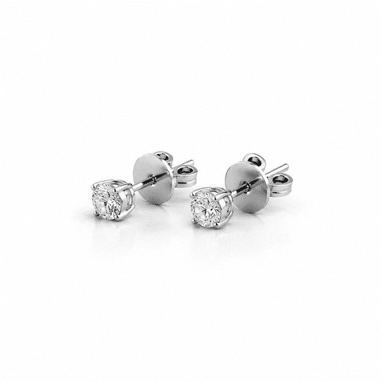 Diamond Solitaire Earrings I 0.3cts Each - HIBA JABER