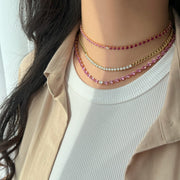 Diamond Tennis Chain Necklace - HIBA JABER