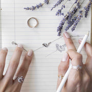 Double Banded Rings - Set in Precious Stones - HIBA JABER