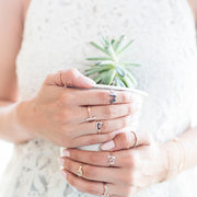 Double Banded Rings - Set in Precious Stones - HIBA JABER