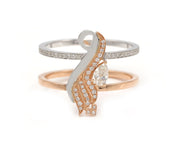 Double Banded Wedding Logo Ring - HIBA JABER
