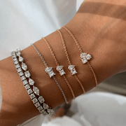 Duo Sparkle Diamond Bracelet - 18 - k - rose - gold - HIBA JABER